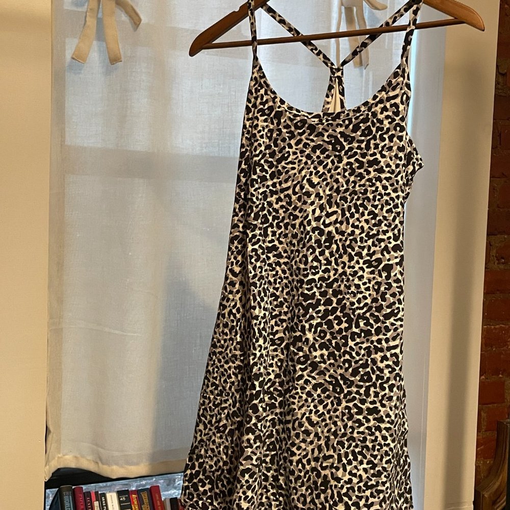Outdoor Voices Snow Leopard SET: Exercise Dress + Doing Things Bra, Size Medium - Picture 7 of 14